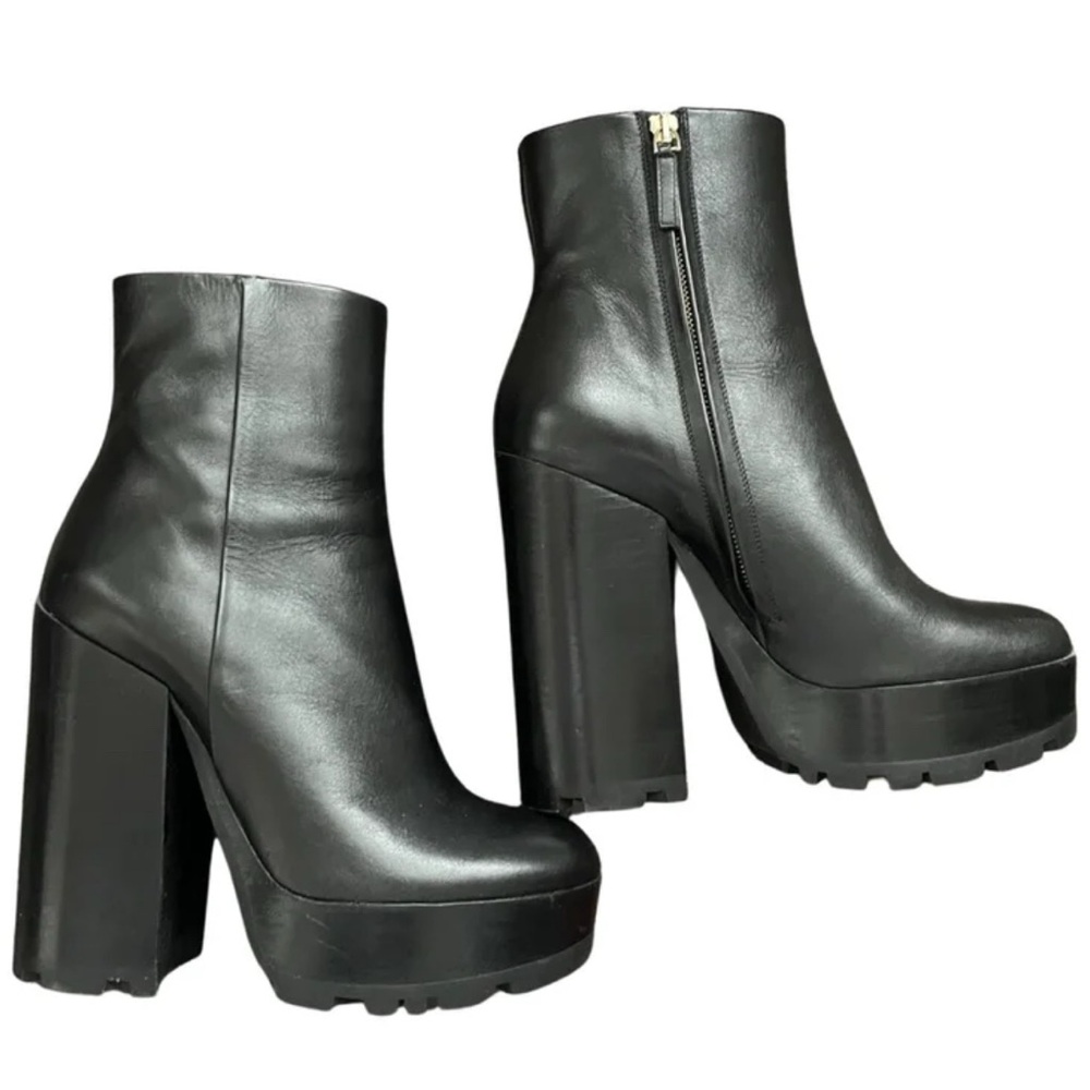 Jil Sander platform boots size 36 black with zipper